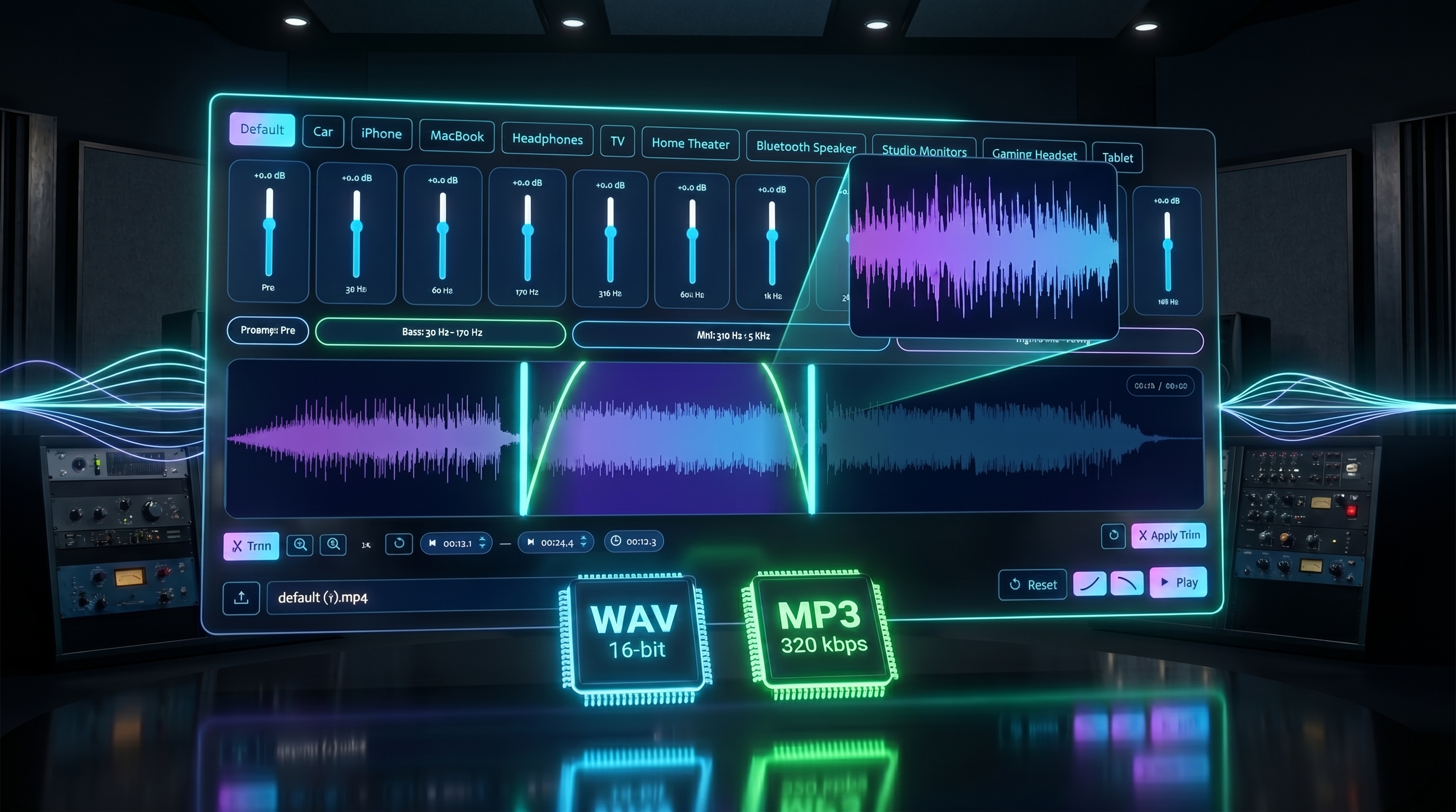 Audio Mastering Suite — Trim, Fade & MP3 Export
